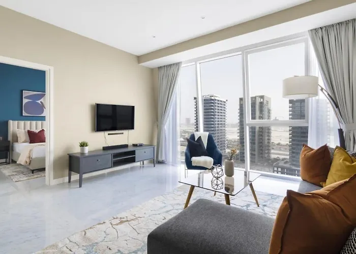 Apartamento Silkhaus Modern 1Bdr With Canal View By In Business Bay Dubái admite animales